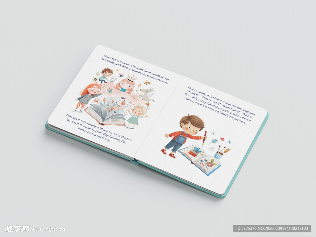 儿童绘本设计展示样机
