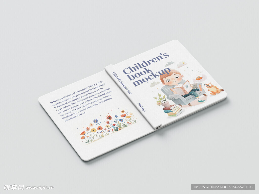儿童绘本设计展示样机
