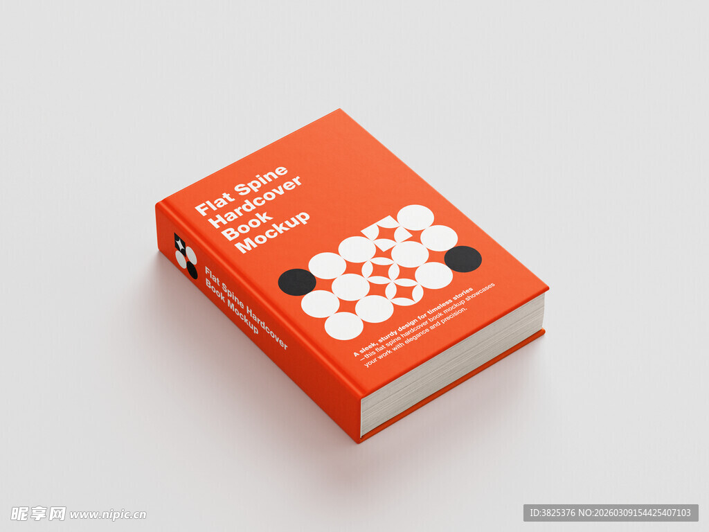 橙色封面创意书籍设计展示样机