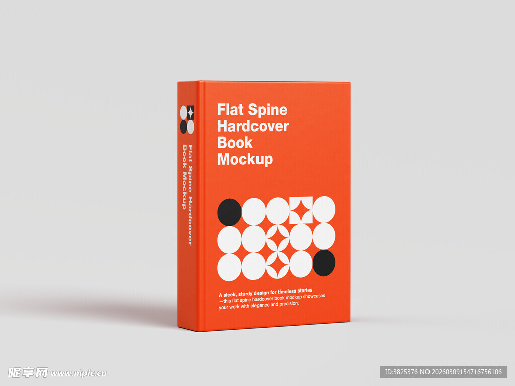 橙色封面书籍展示样机