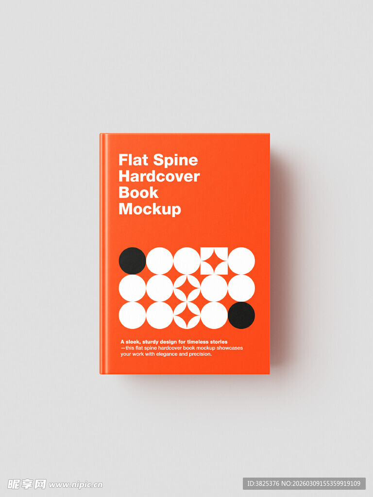 橙色封面的平面设计书籍样机