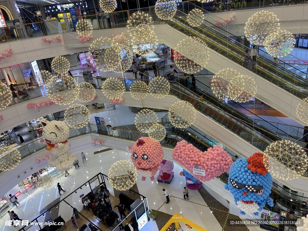 商场内部全景俯瞰图