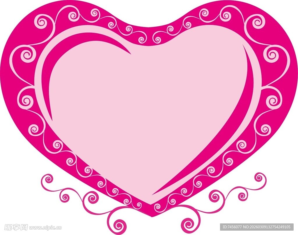 粉色爱心装饰图案