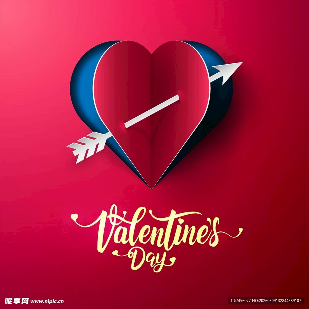 情人节心形创意插图