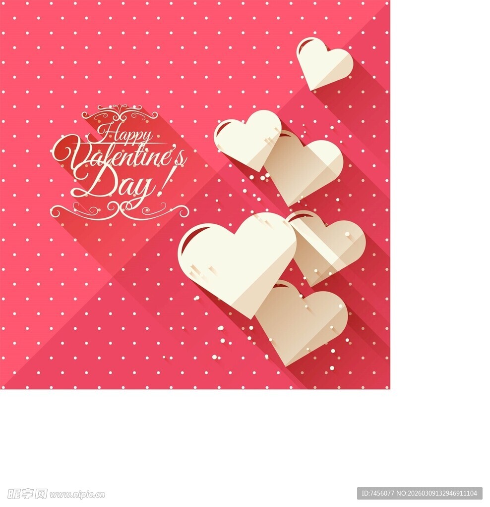 粉色背景的心形装饰摆件