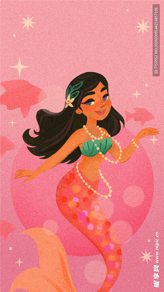 可爱美人鱼形象