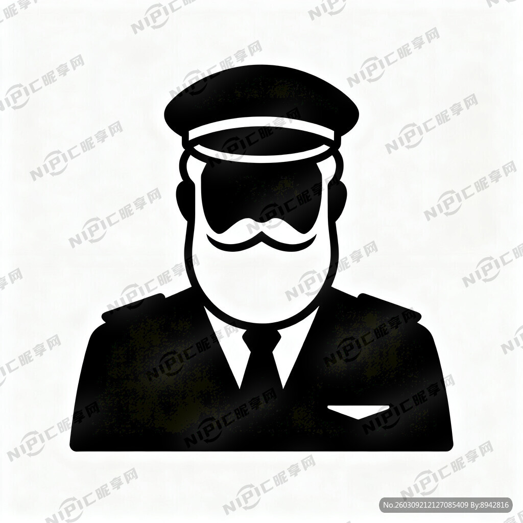 大胡子老头 机长或者舰长形象