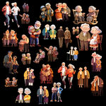 老人养老老年夫妇人物插画素材