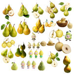 水果梨子psd免抠素材