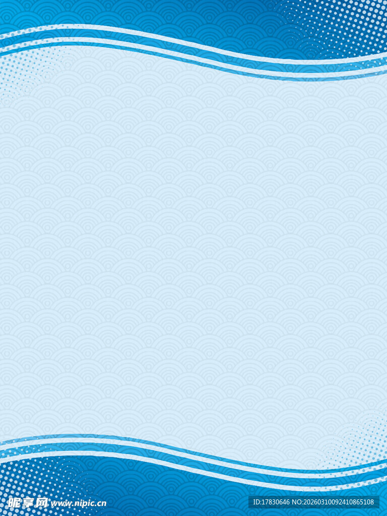 蓝色波浪线条背景图