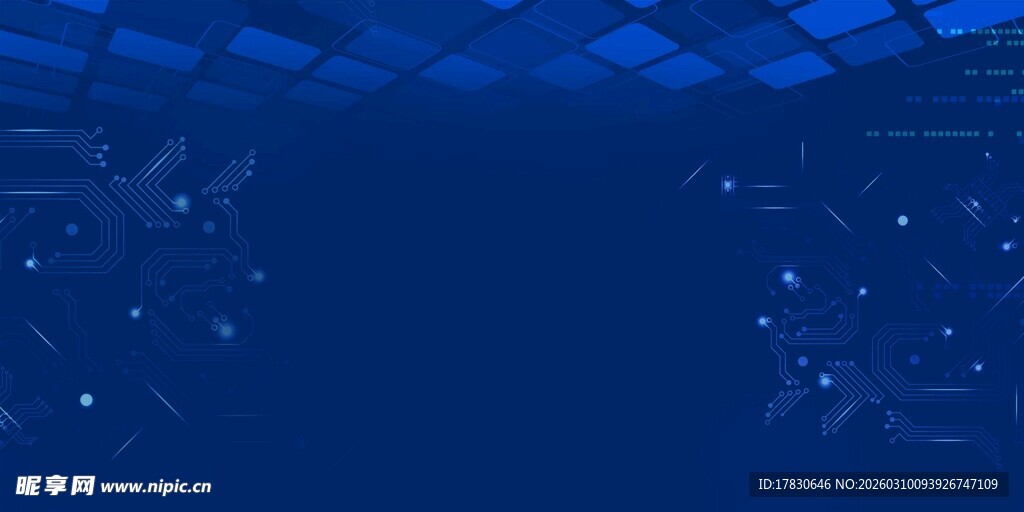 蓝色科技风几何背景图