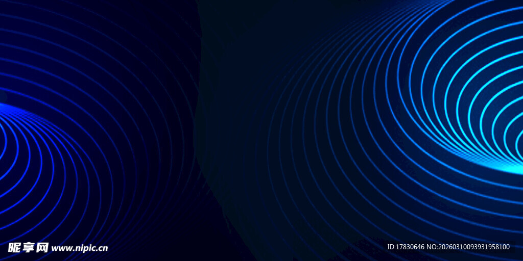 蓝色螺旋线条抽象背景图