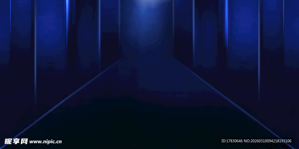 蓝色深邃通道背景图