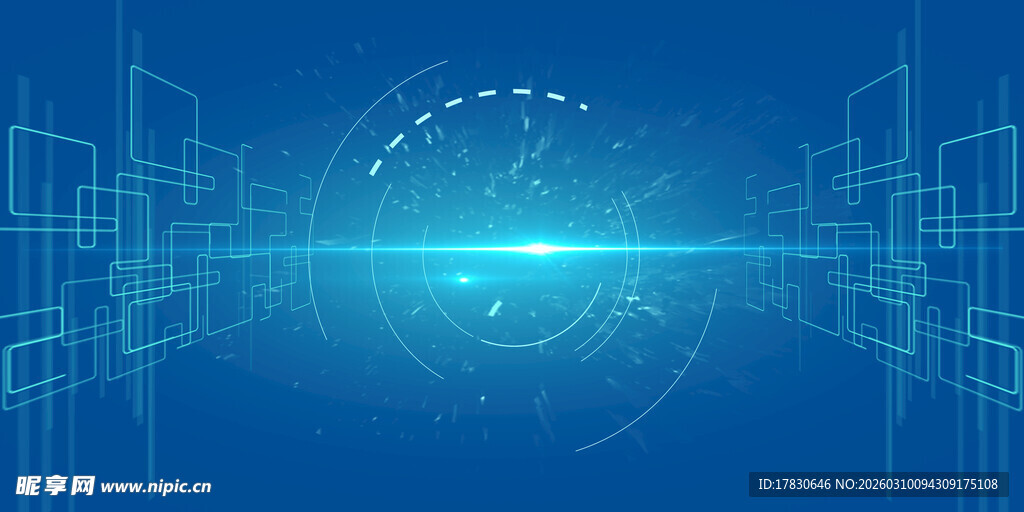 科技感蓝色未来背景图