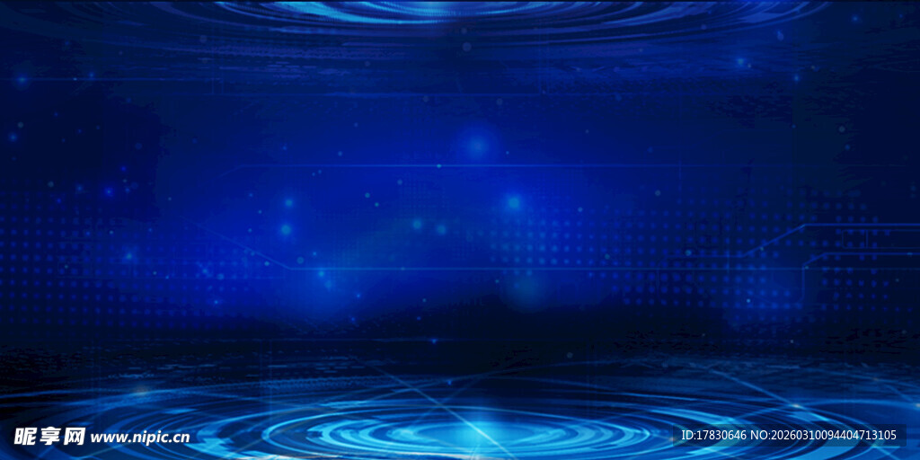 梦幻蓝色波纹背景画面