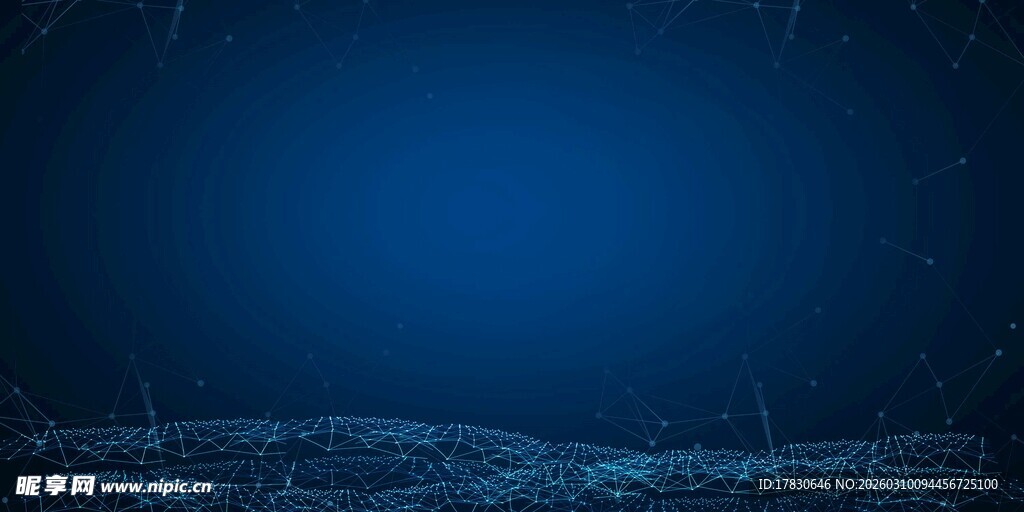 深蓝色夜空下的静谧景象