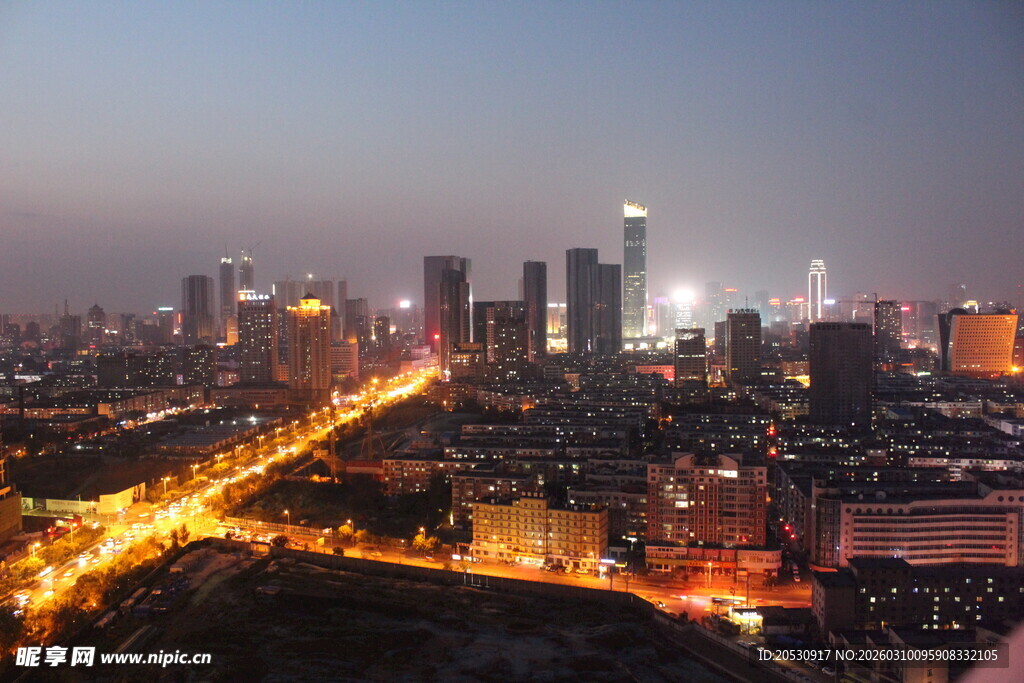 沈阳夜景彩电塔城市夜景灯火璀璨