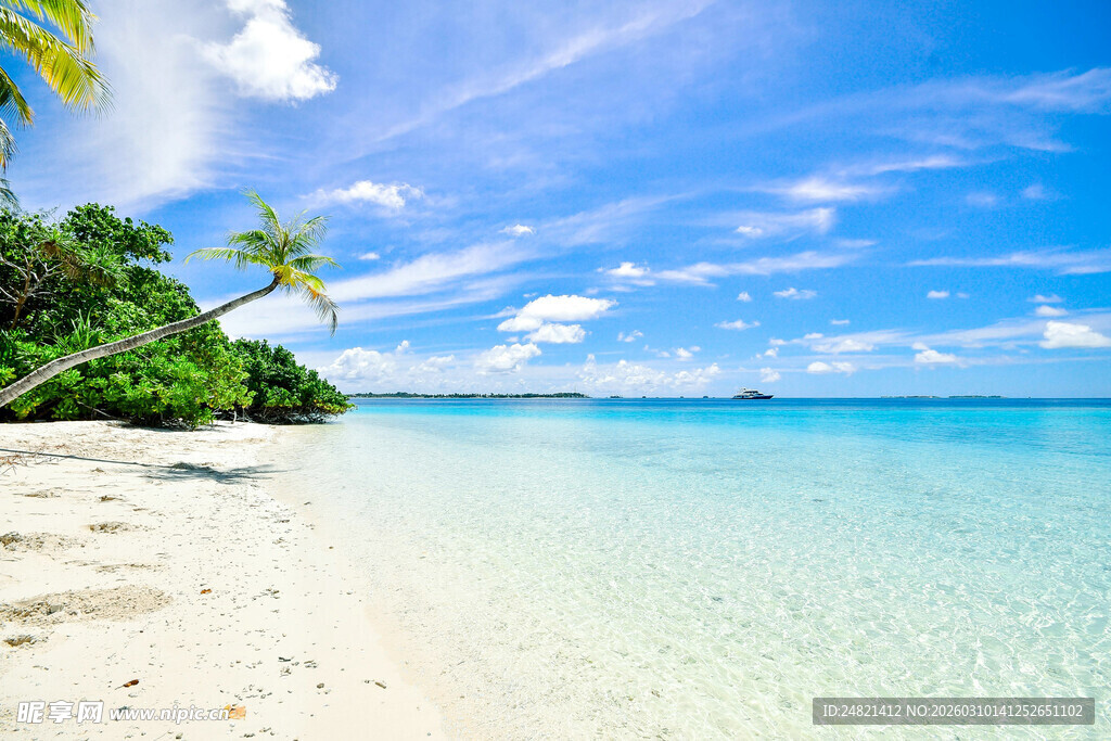 美丽海岛沙滩海景风光