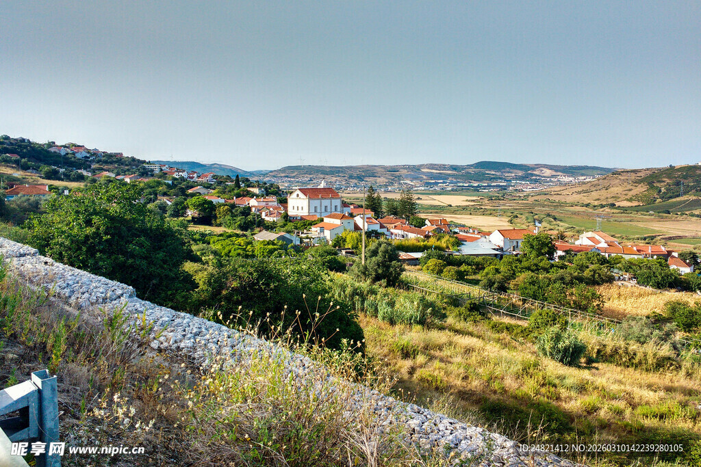 乡村风光美景俯瞰图