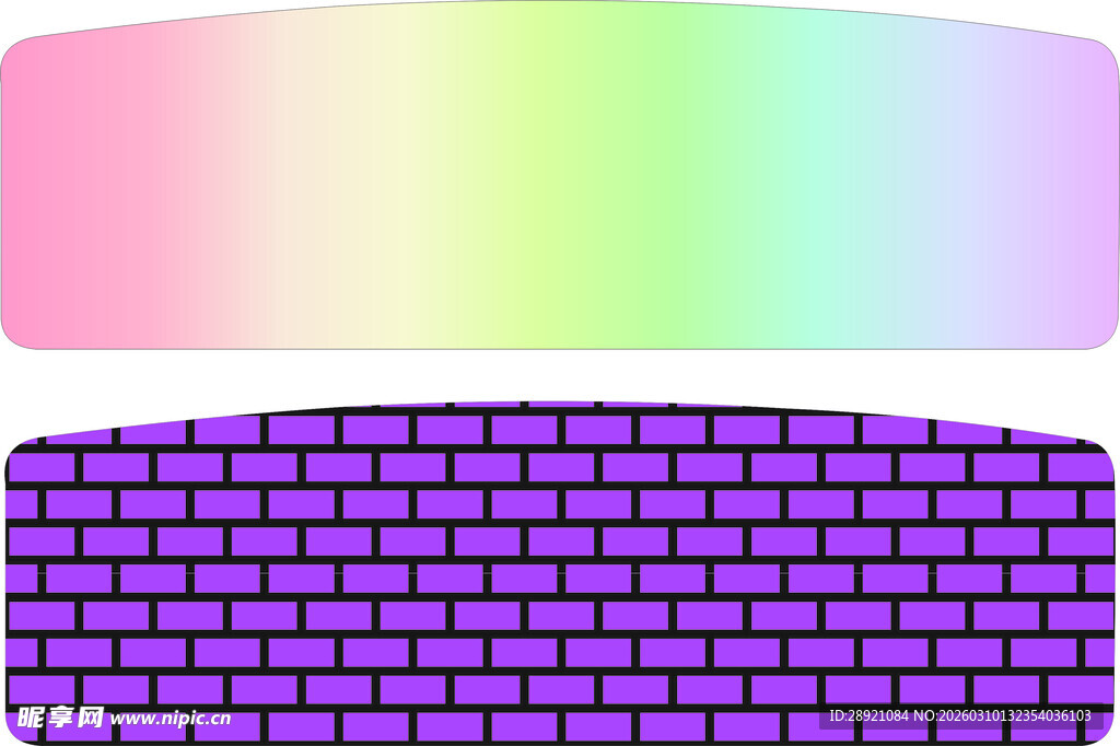 渐变条与砖墙图案素材