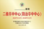 二级卒中中心铜牌