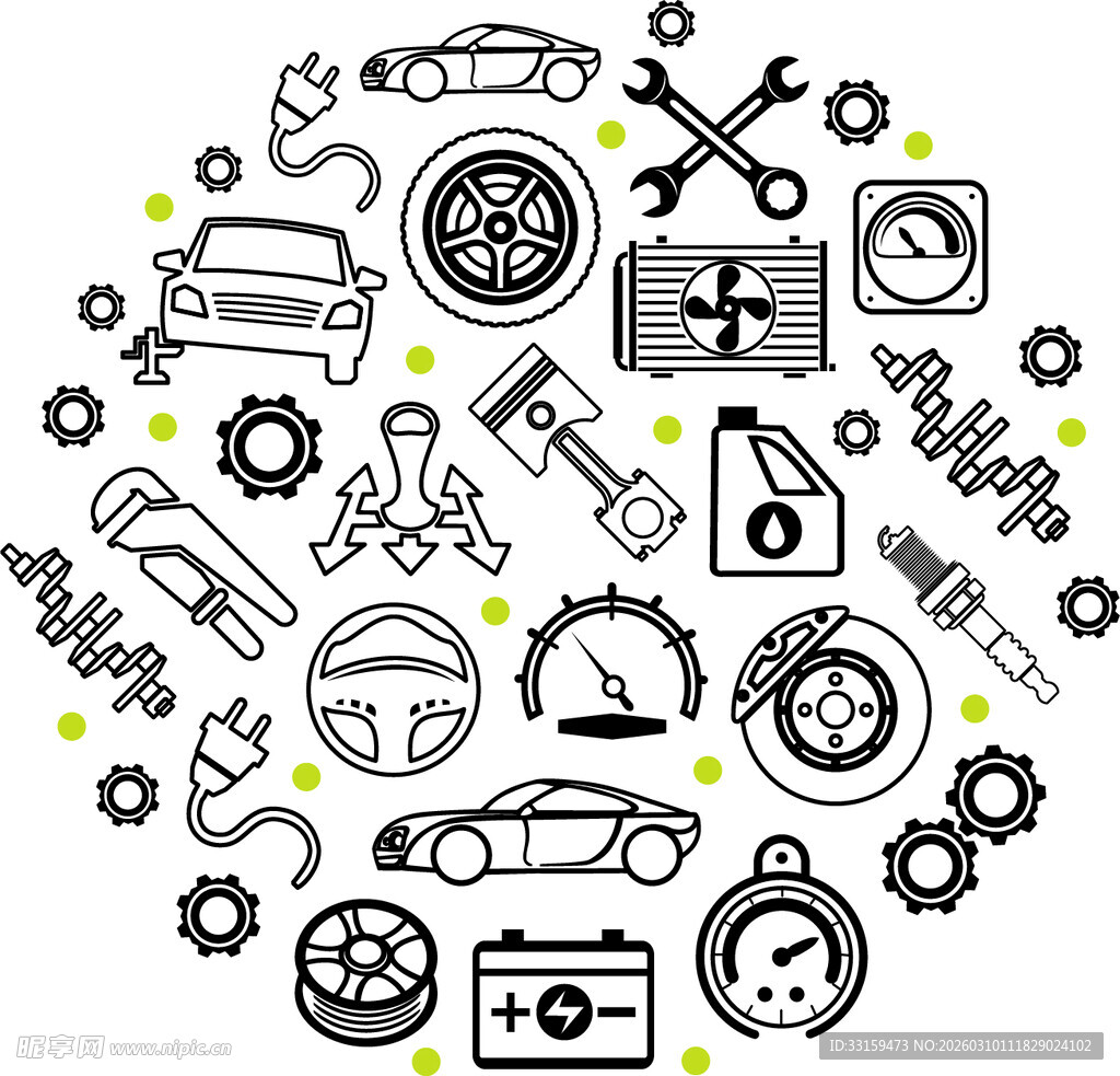 汽车维修保养元素集合