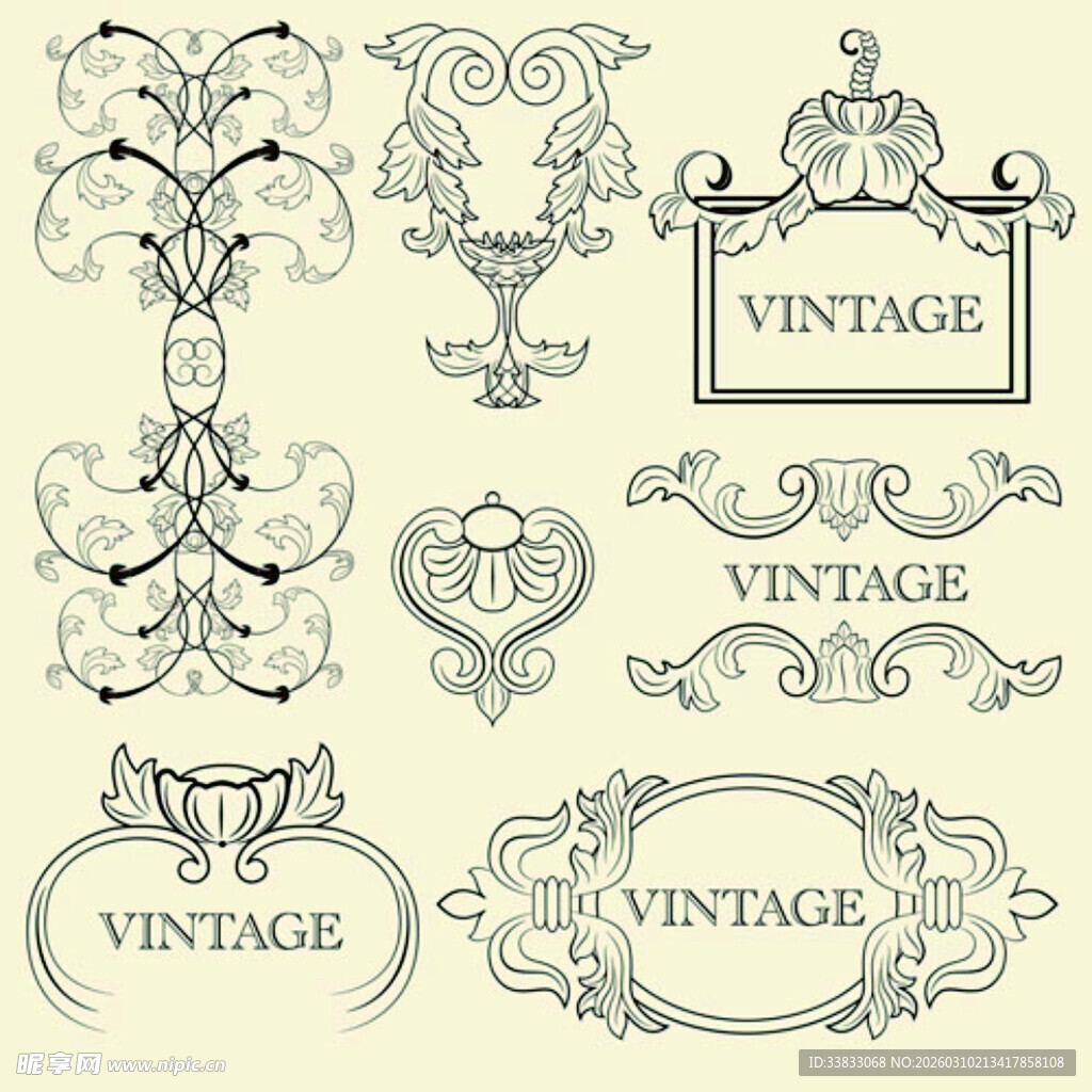 复古装饰元素合集