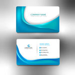 蓝色几何名片
