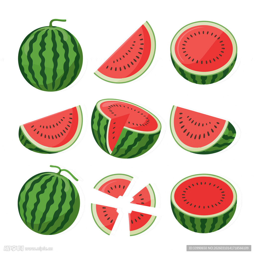 卡通西瓜素材