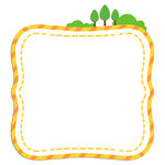 卡通绿植边框空白图片