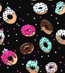 多彩甜甜圈无缝图案背景