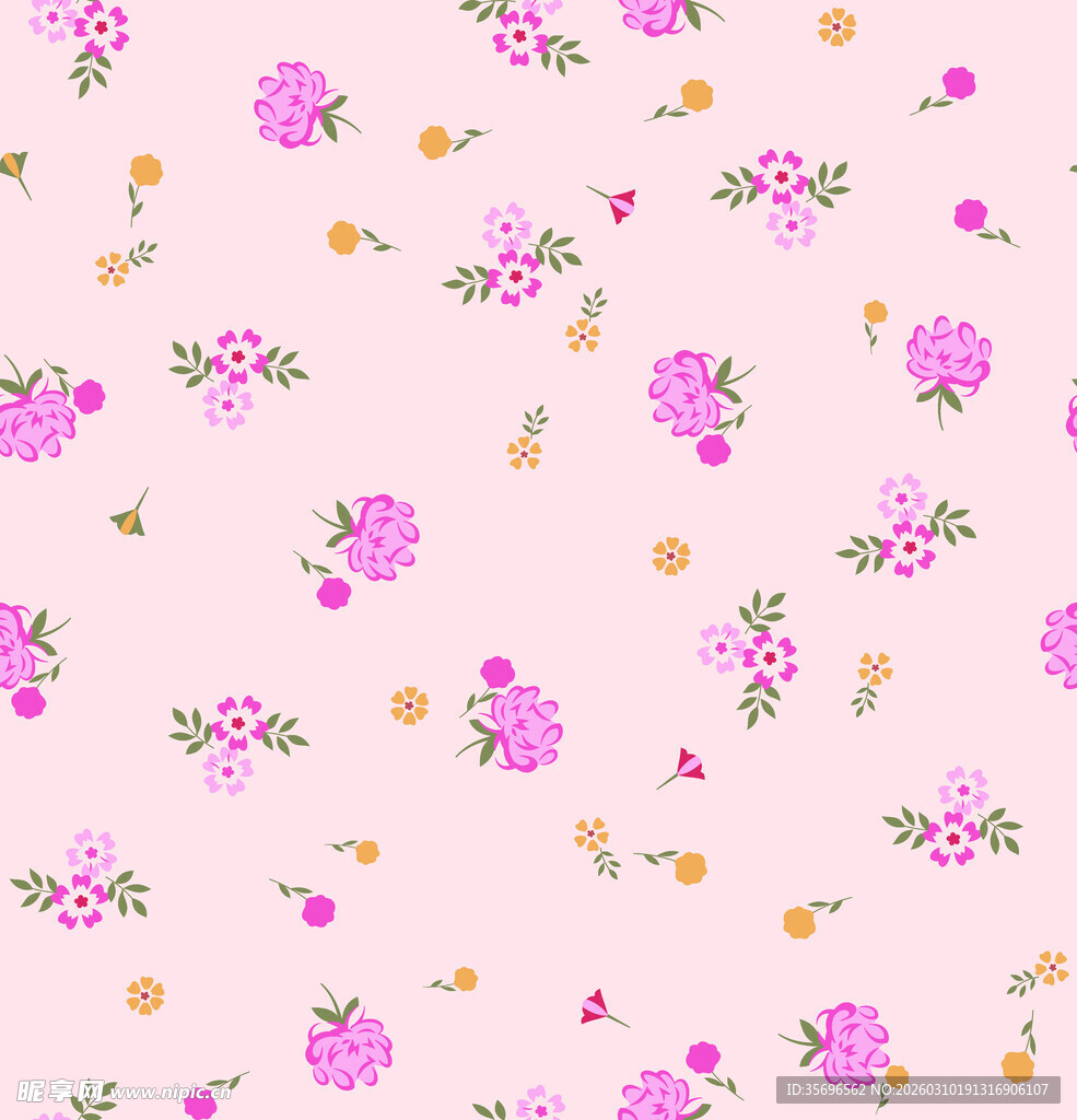 粉色花卉图案背景