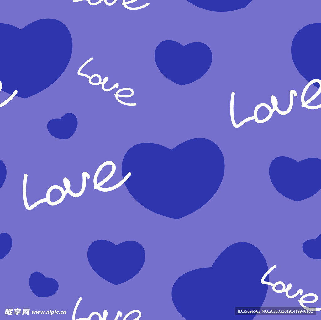 紫色爱心爱情图案背景