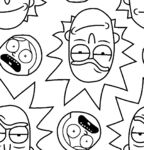 瑞克和莫蒂卡通头像图案