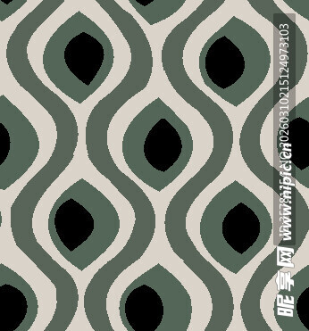 几何绿植图案纹理背景