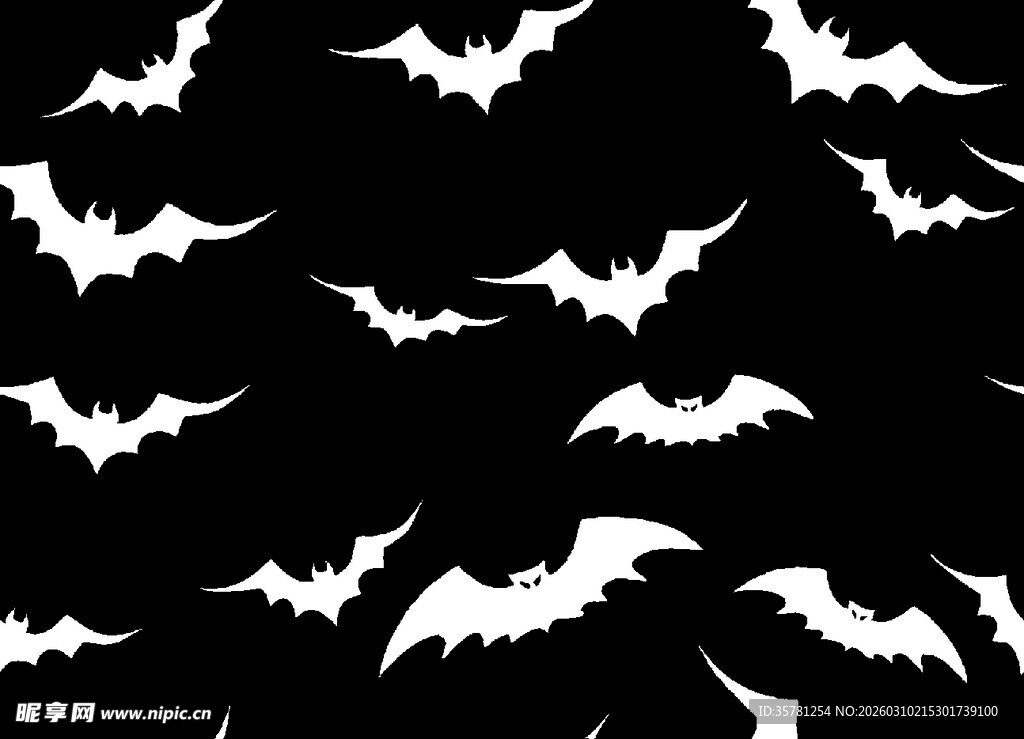 黑白蝙蝠图案背景设计