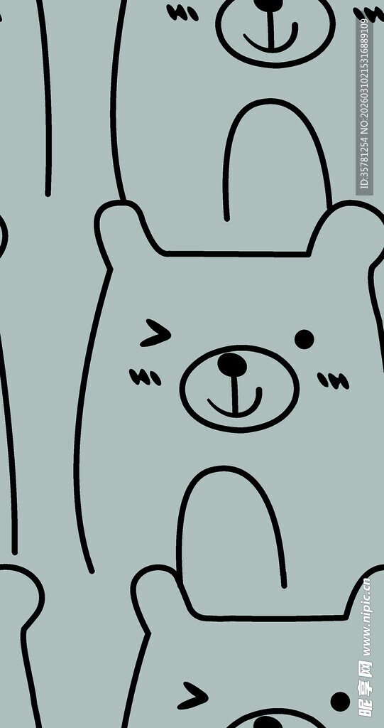 可爱卡通小熊图案背景