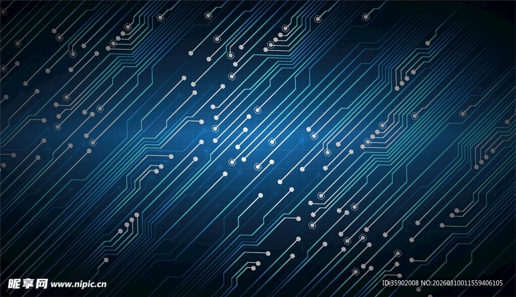 蓝色线条科技感背景图