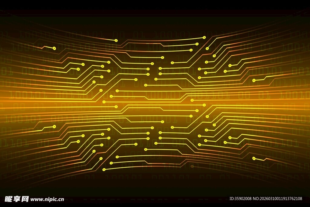 科技感电路板发光背景图