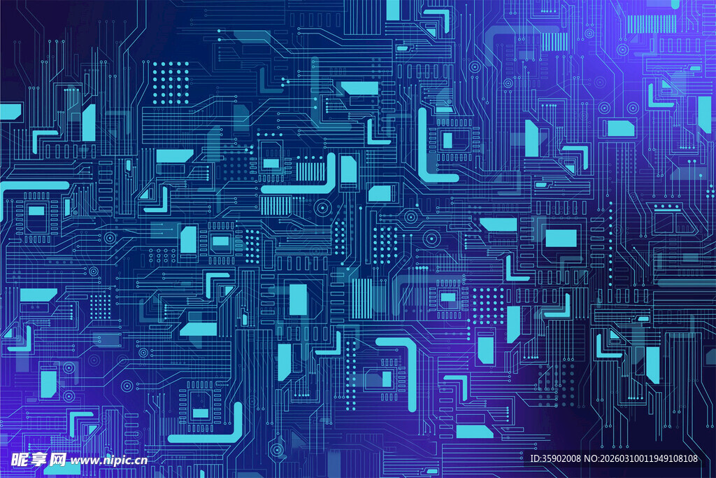 科技感蓝色代码背景图案