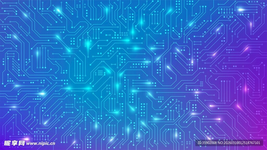 梦幻蓝紫渐变星空背景