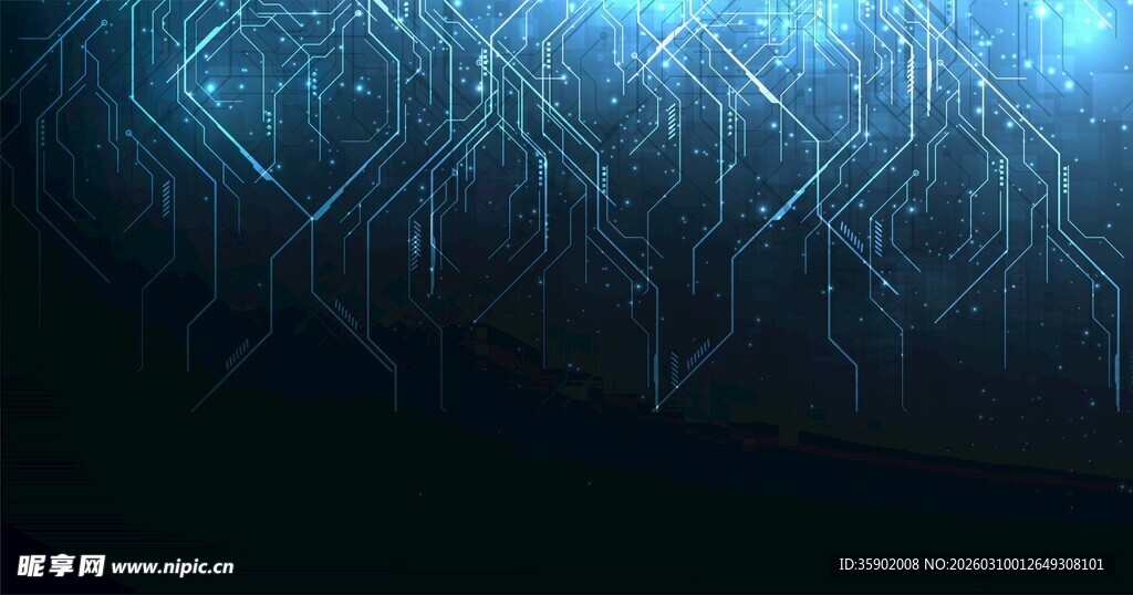 科技感线条光影背景图