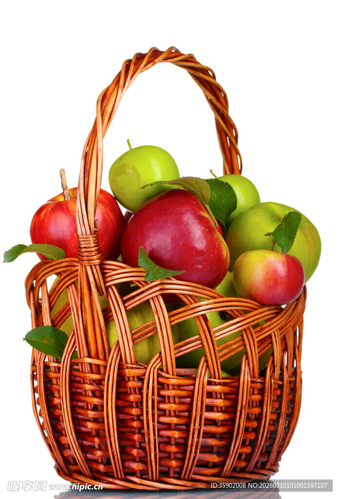 装满水果的编织篮