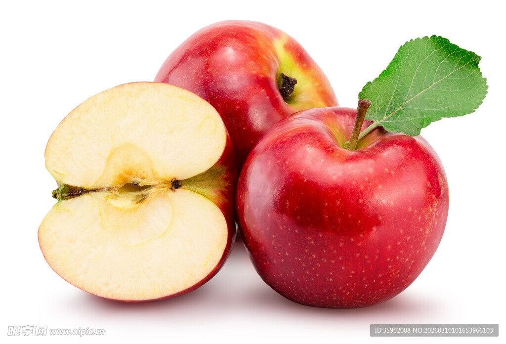 新鲜红苹果