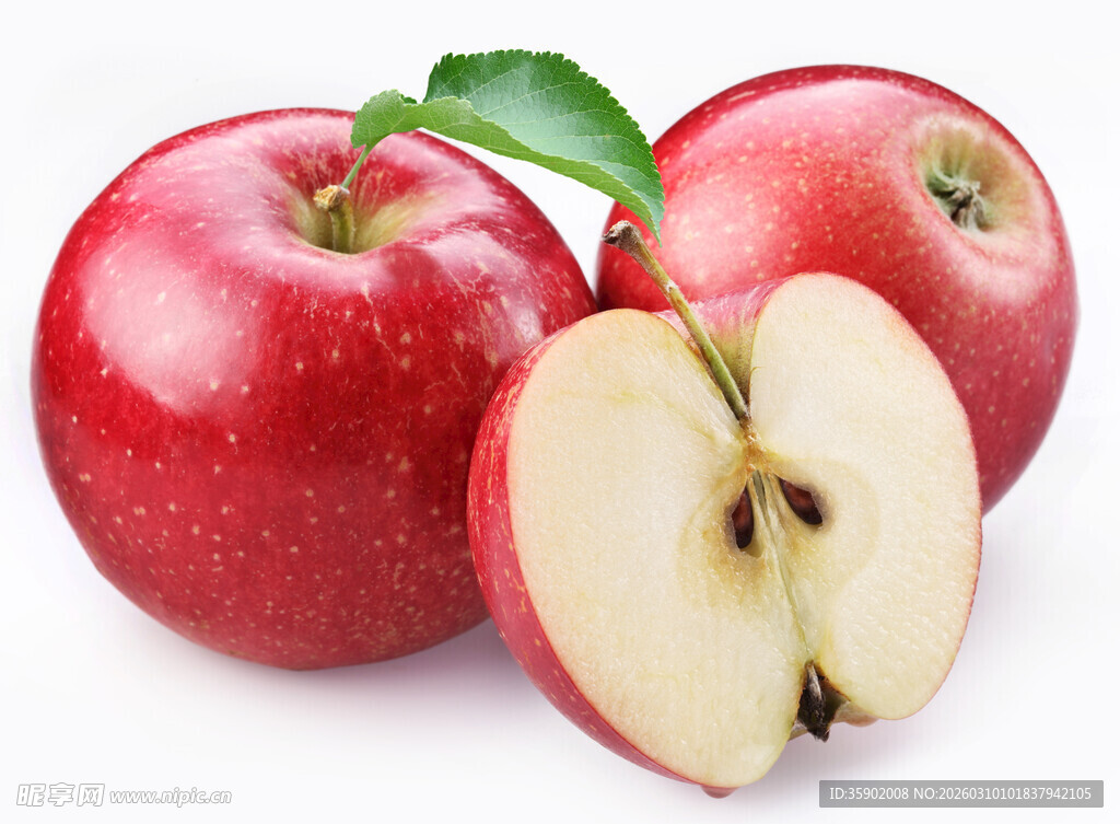 新鲜红苹果