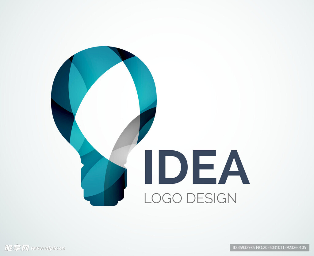 创意灯泡标志设计