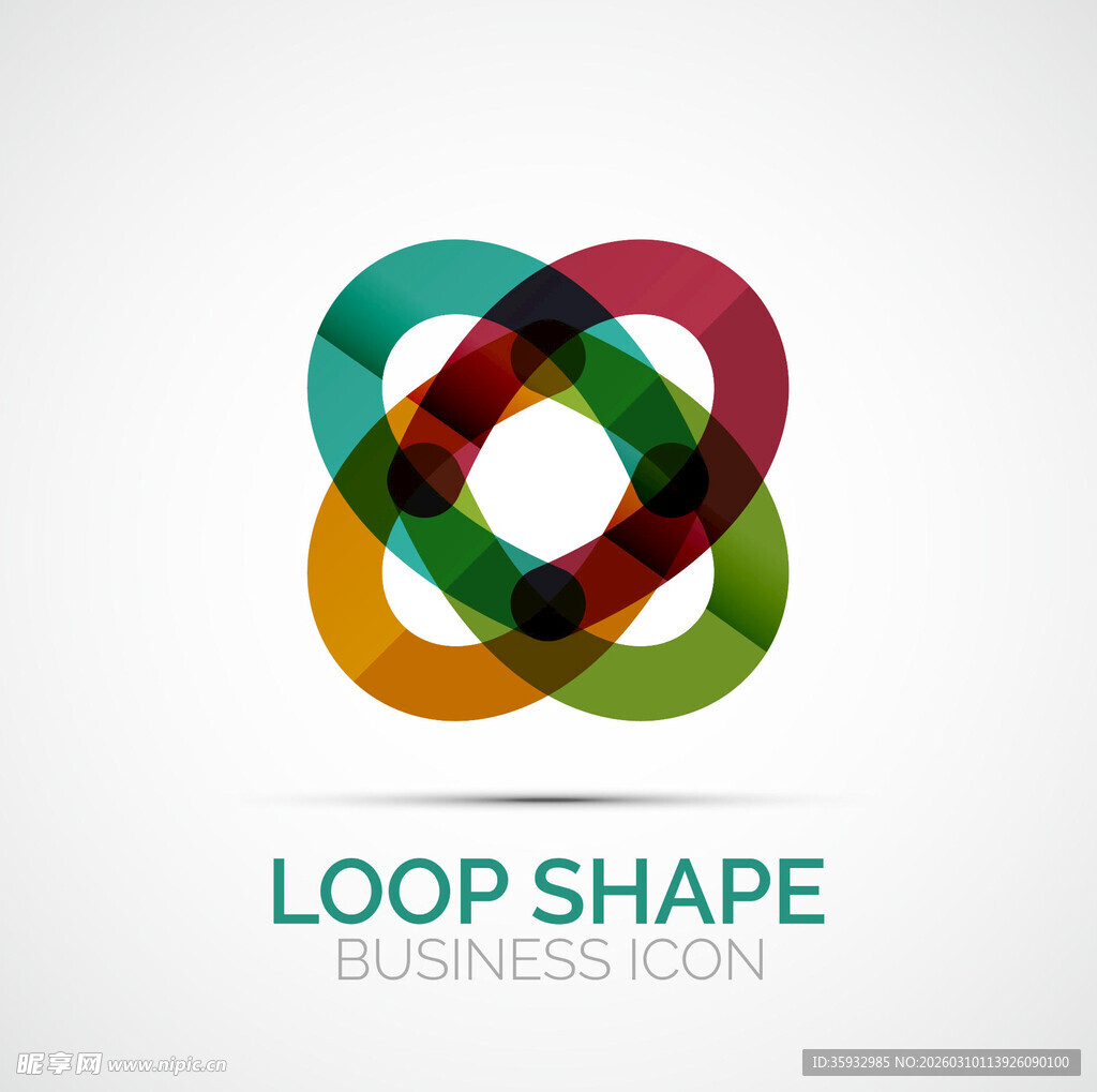 环形几何图形标志设计