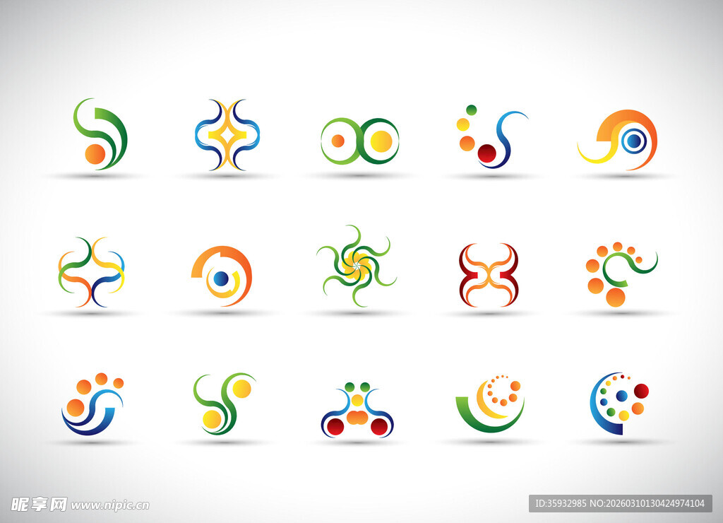 多彩抽象标志设计集合