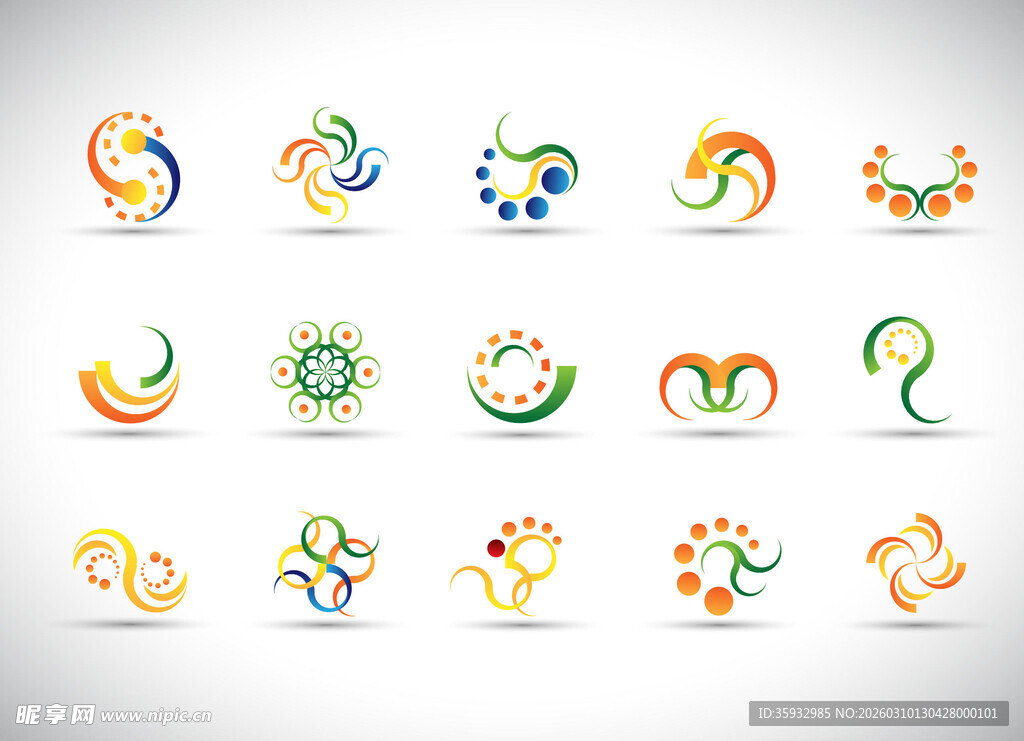 多彩创意抽象标志集合