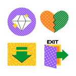 多彩简约图标集合